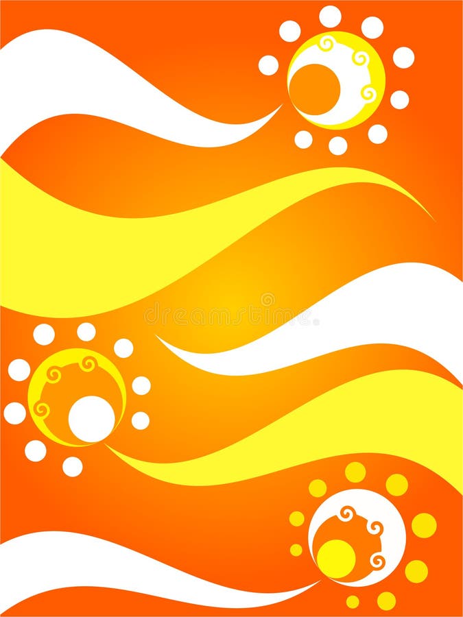 Sol floral ilustração do vetor