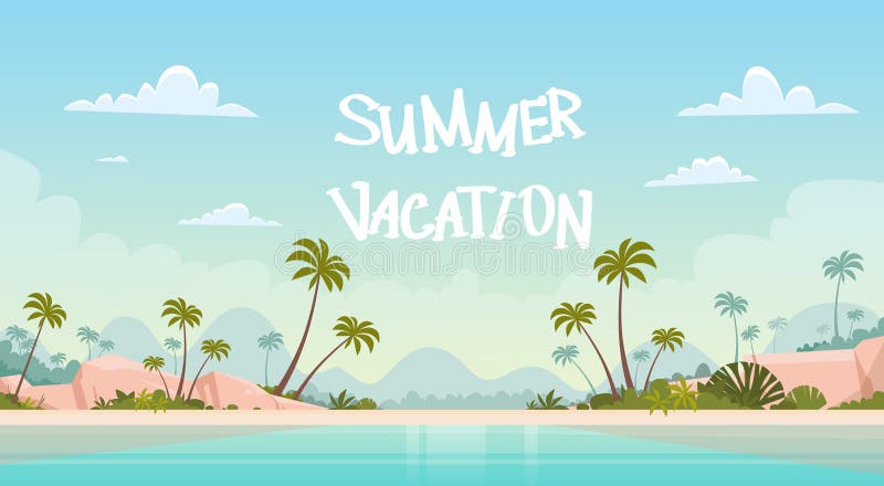 Sol för blå himmel för strand för sand för kust för hav för sommarsemester stock illustrationer Sol för blå himmel för strand för sand för kust för hav för sommarsemester stock illustrationer