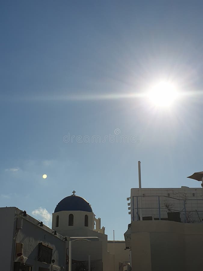 Sol, Santorini fotografía de archivo Sol, Santorini fotografía de archivo