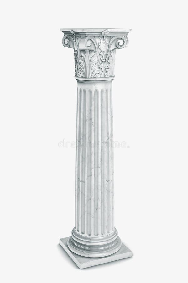 Columna decorativa Grecia (25 x 30 cm, Blanco)