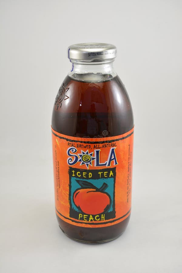 Sola Iced Tea Peach in Manila, Philippines Editorial Stock Image