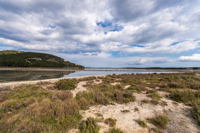 Salt extraction plant at Salinas Ibiza, Spain. Salt extraction plant at Salinas Ibiza, Spain