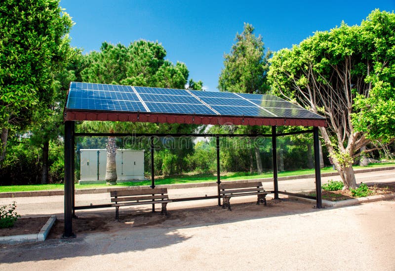 Solar bus stop