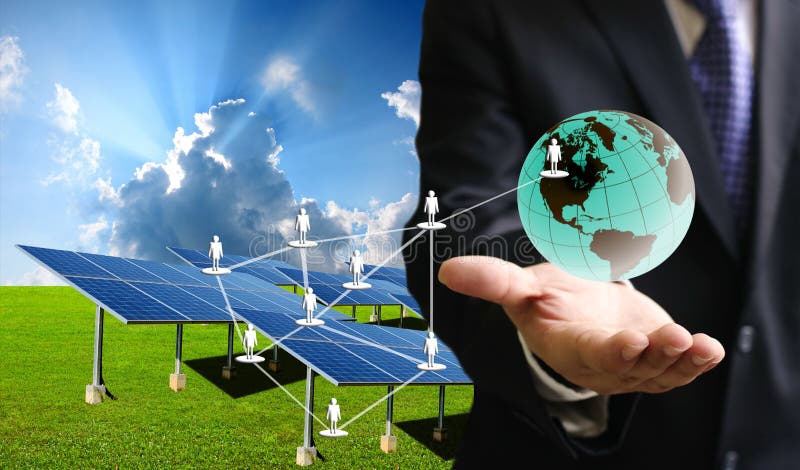 Solar cell business stock image Solar cell business stock image