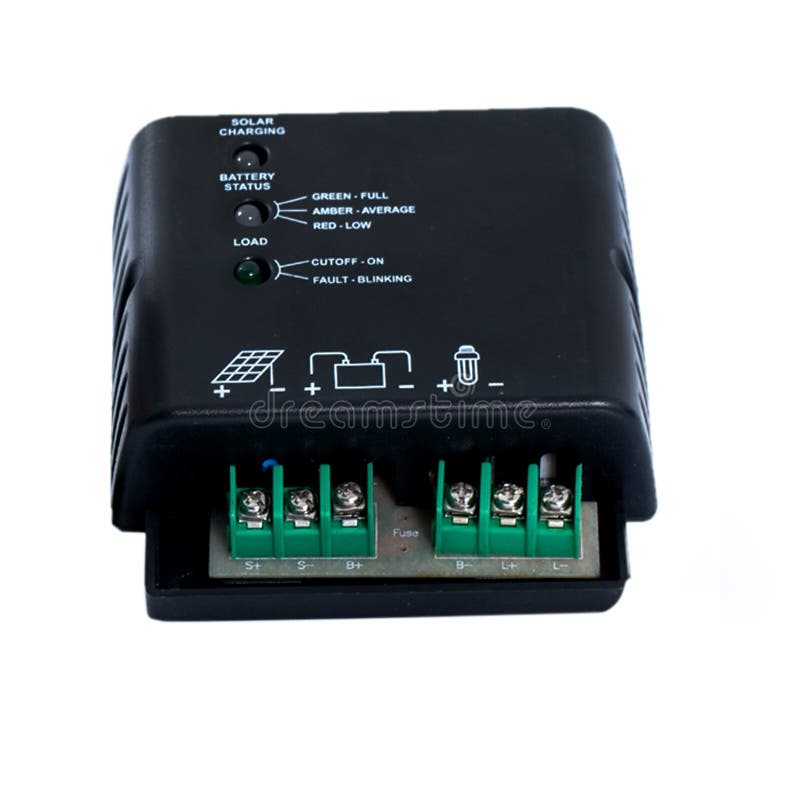Solar charge controller stock photo