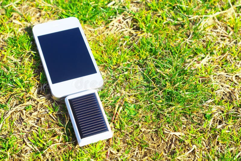 Solar Charging of Smartphone Stock Photo Image of panels