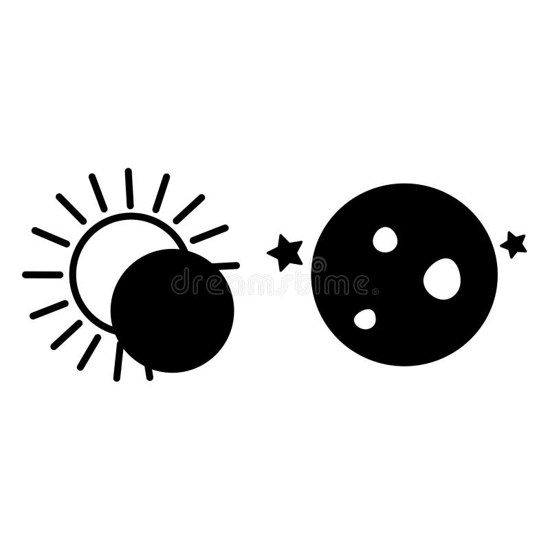 Solar eclipse icon stock illustration