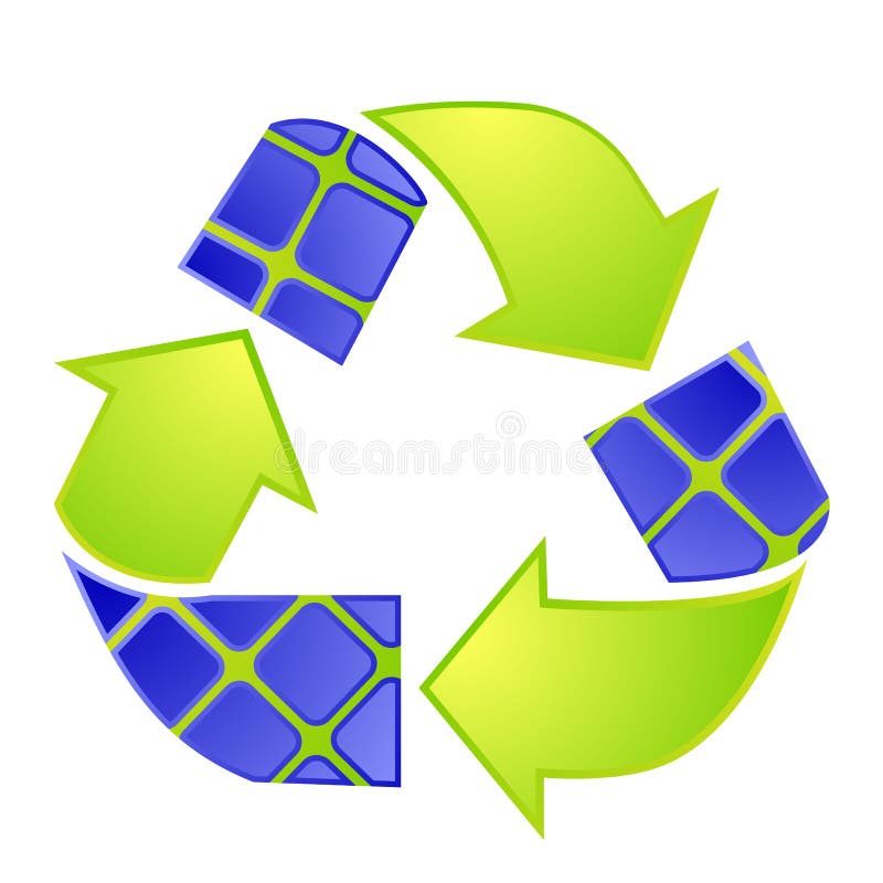 Solar Energy Logo. Eco Arrows Stock Vector - Illustration ...