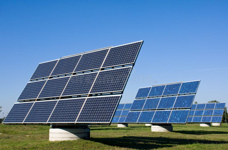 Solar energy plants royalty free stock image