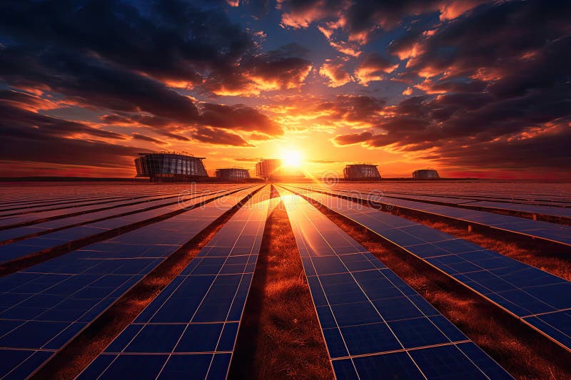 Solar Farm stock illustration. Illustration of living 278510444