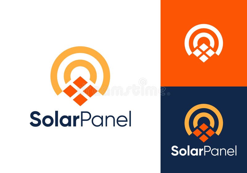 Solar home energy logo vector design vector illustration