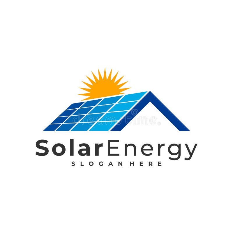 Solar House Logo Vector Template, Creative Sun Energy Logo Design