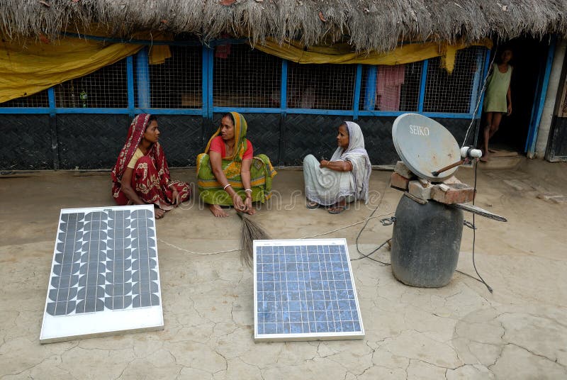 Solar Light at Indian at Village Editorial Stock Image Image of plate