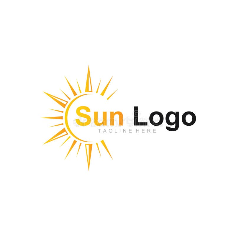 Solar Light Vector Logo Design for Future Energy Source Company Stock ...