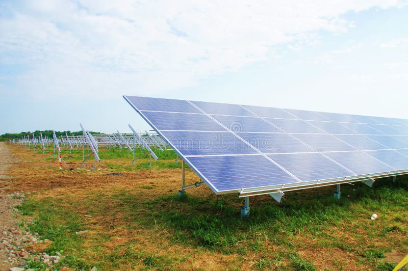 Solar panel stock photo