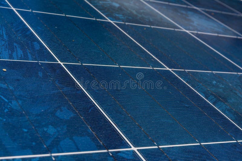Solar Panel Blue Texture Close Detail Energy Renewable Device Installation royalty free stock photos
