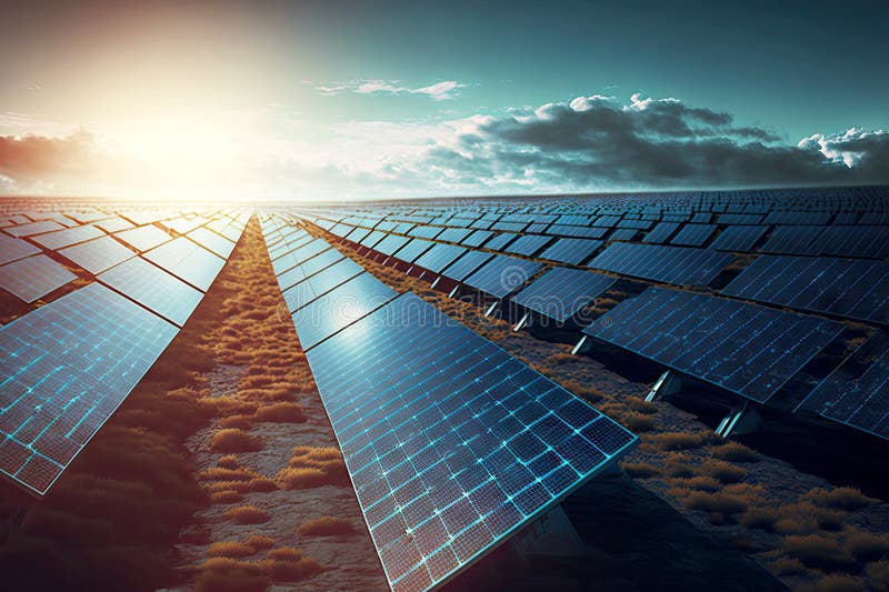 Solar Panel Care for Environment and Saving S Resources Stock