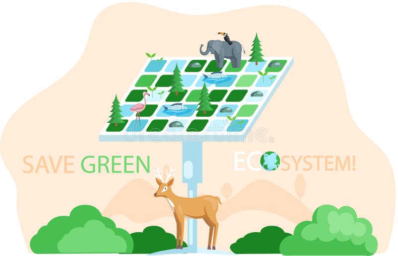 Solar Panel with Different Animals and Birds. Production of Electricity without Harm To Environment Stock Vector - Illustration of vector, tree: 218924090 Solar Panel with Different Animals and Birds. Production of Electricity without Harm To Environment Stock Vector - Illustration of vector, tree: 218924090