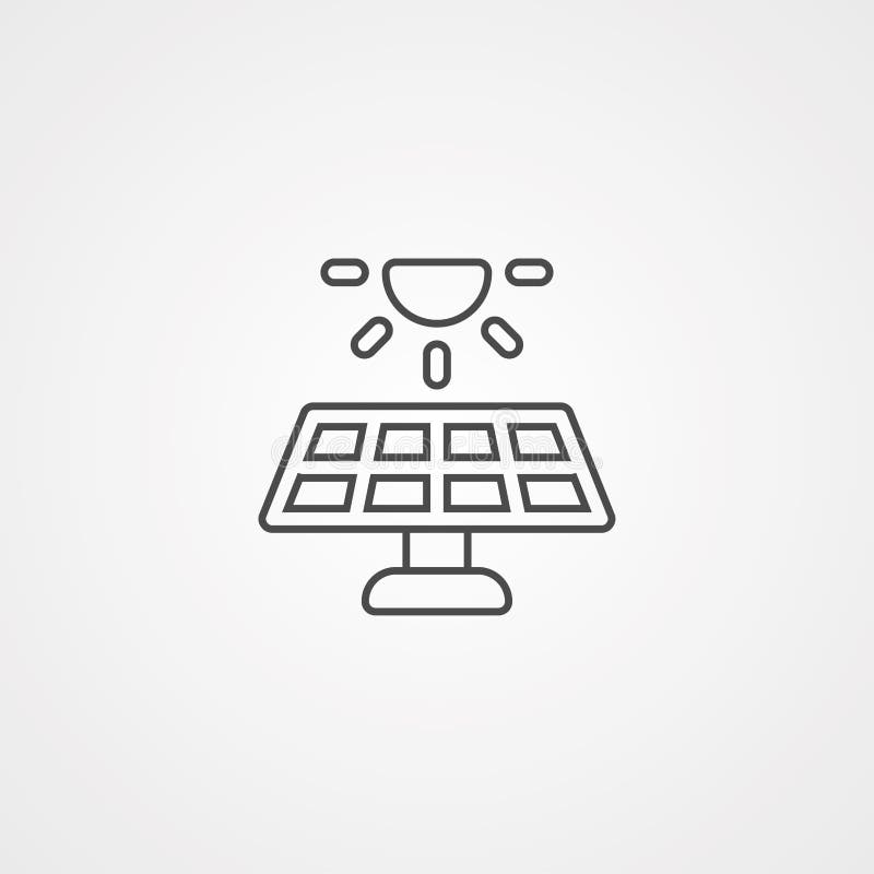 Solar Panel Vector Icon Sign Symbol Stock Vector Illustration Of