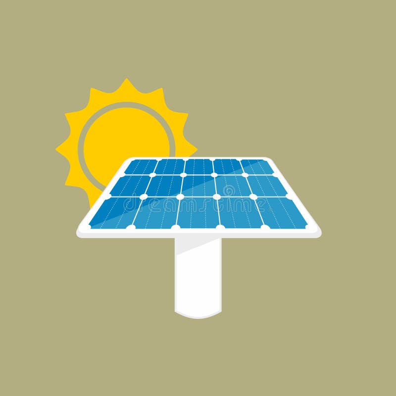 Solar Panel Icon. Sun Energy Panel Illustration Stock Vector Illustration of equipment