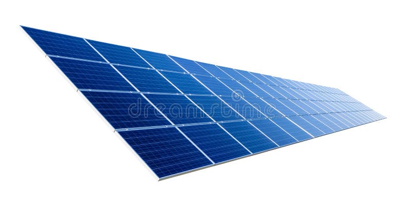 Solar panel isolated on white stock photos