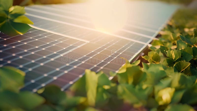 Solar panel, photovoltaic, alternative electricity source selective focus point, Solar power plant panel close-up view background