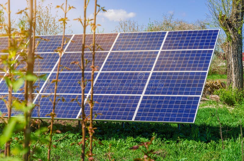 Solar Panel Produces Green, Environmentally Friendly Energy from the