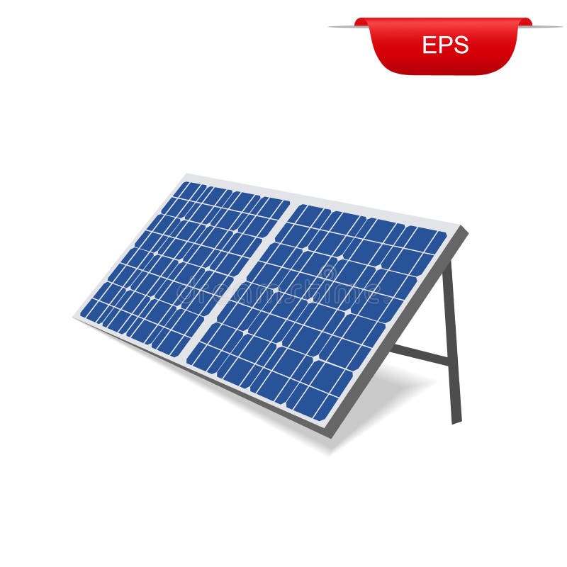 Solar panel, renewable energy, vector illustration stock illustration