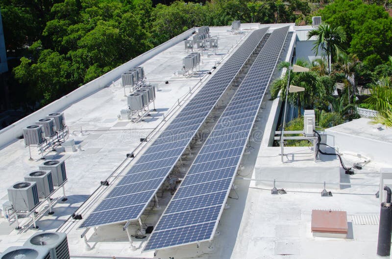 Solar Panel on a Roof in South Florida Stock Image Image of copy