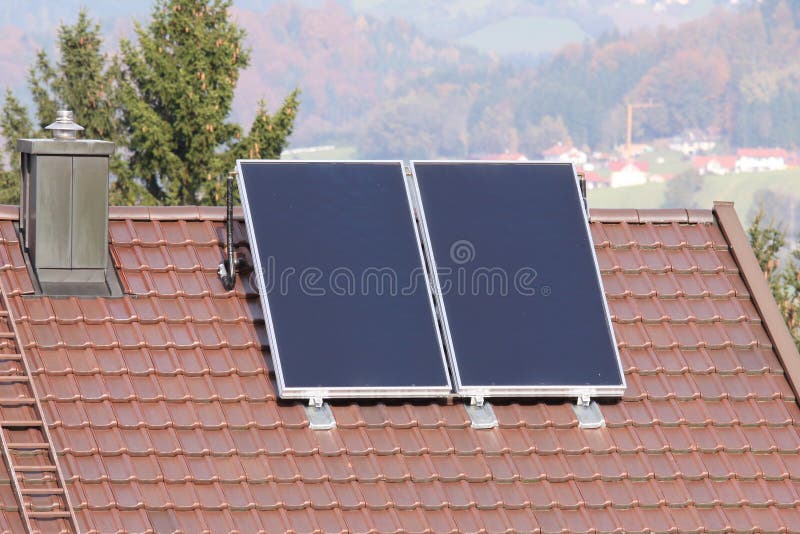 Barn with solar panels stock photo. Image of germany, electrical - 4766914