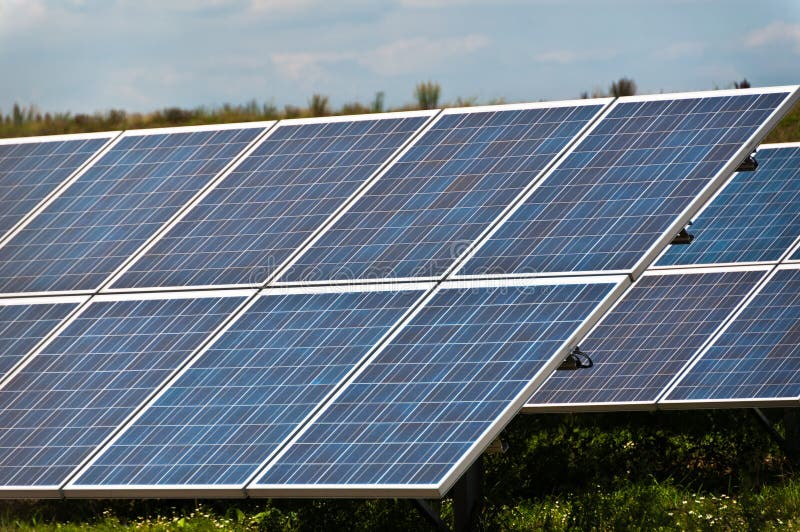 Solar panels royalty free stock photography