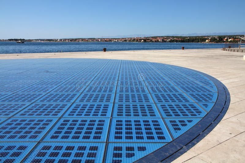 Greeting To The Sun Solar Panel Sculpture In Zadar, Croatia Editorial Photography Image of