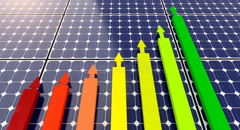 Solar Panels - Background vector illustration