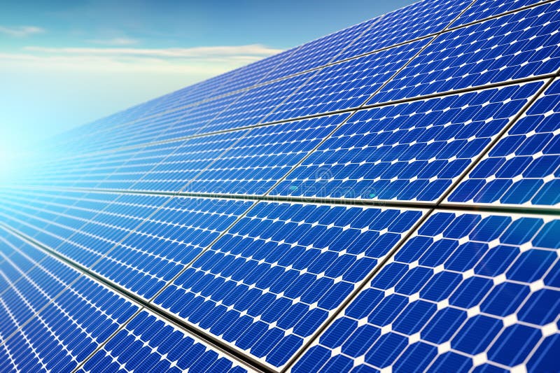 Solar Panels - Background stock illustration