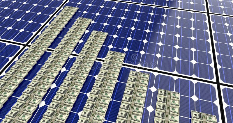 Solar Panels royalty free illustration