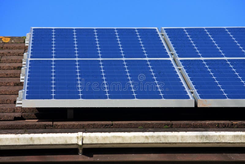 Domestic Solar panels stock image. Image of solar, renewables 21330965
