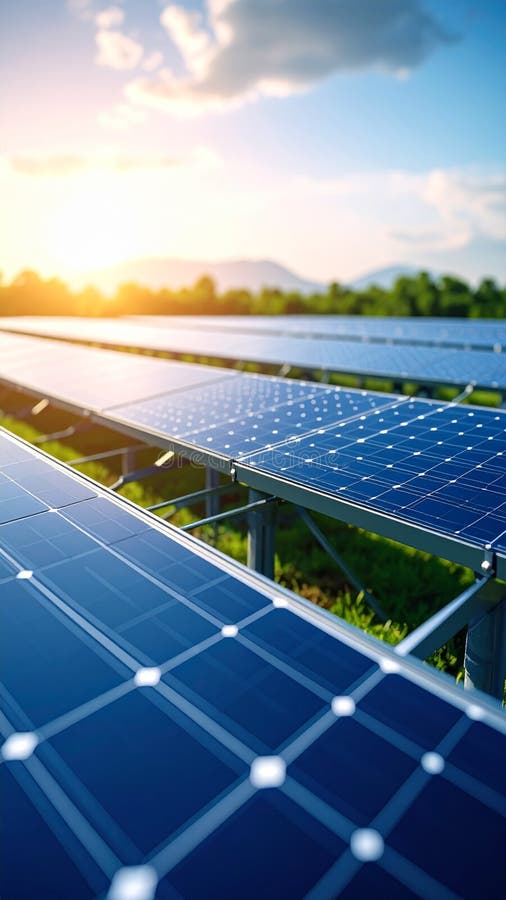 Solar panels in a field capturing sunlight for clean energy generation. Capturing sunlight stock images, royalty-free photos and pictures