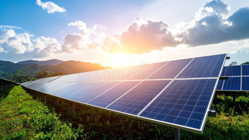 Solar panels in a field capturing sunlight renewable energy source on a sunny day. Capturing sunlight stock images, royalty-free photos and pictures