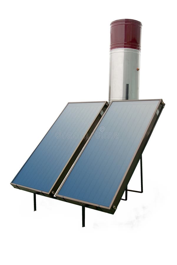 Solar panels for hot water stock photo. Image of clean 22589256