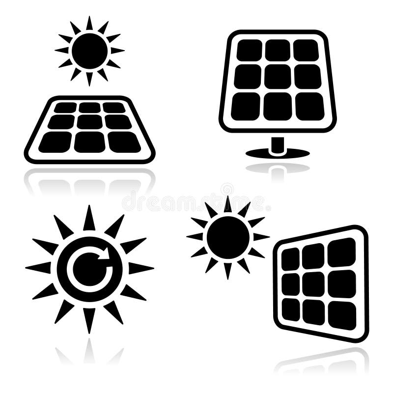 solar energy clipart black and white