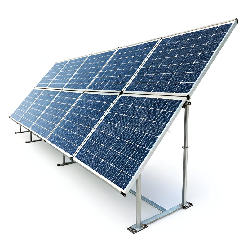 Solar Panels Isolated on White Background royalty free illustration