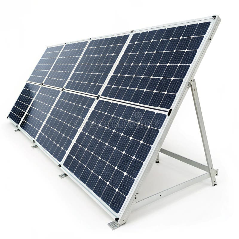 Solar panels isolated on white background vector illustration