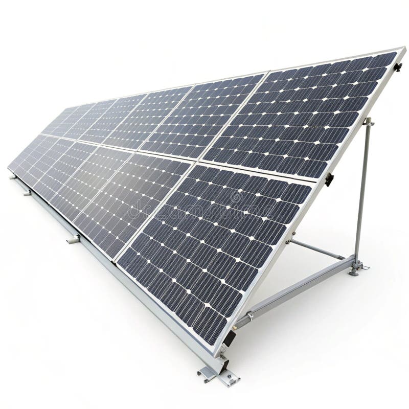 Solar panels isolated on white background vector illustration