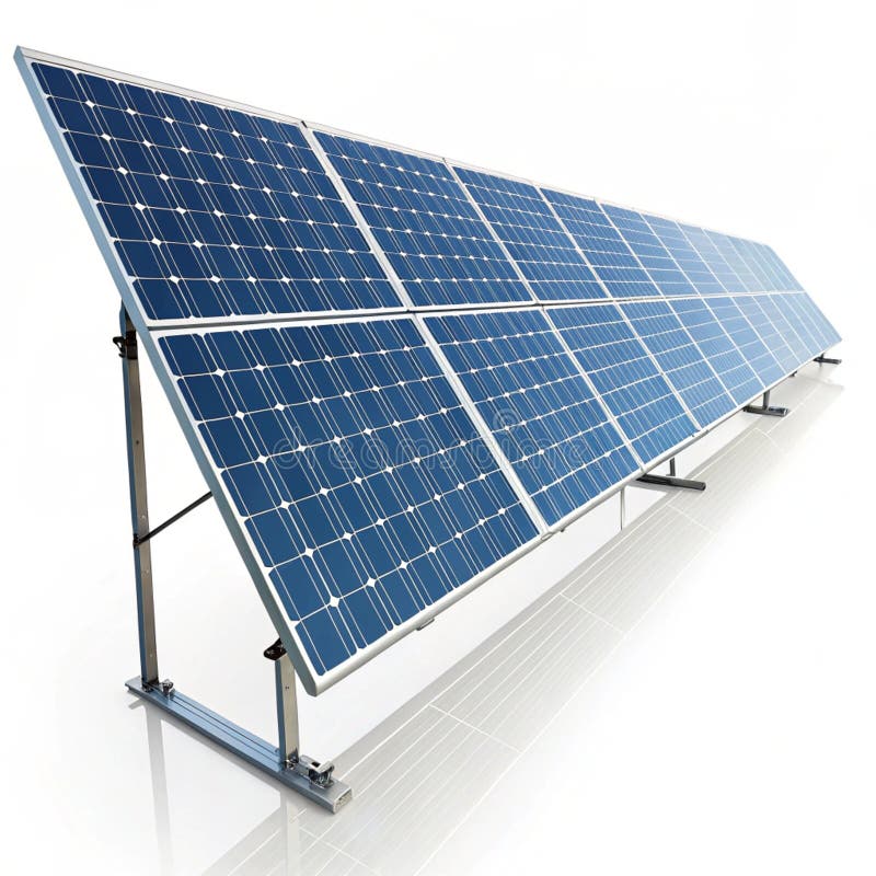 Solar panels isolated on white background vector illustration