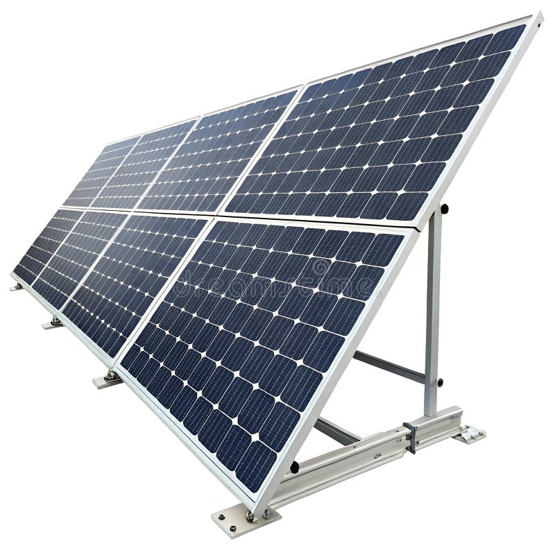 Solar Panels Isolated on White Background vector illustration