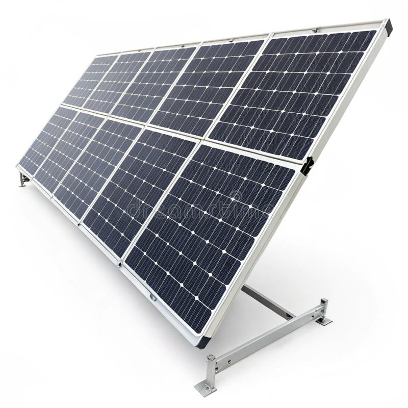 Solar panels isolated on white background vector illustration