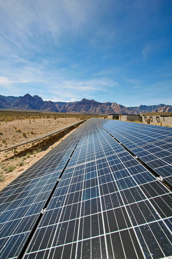 Solar panels in the Mojave Desert.