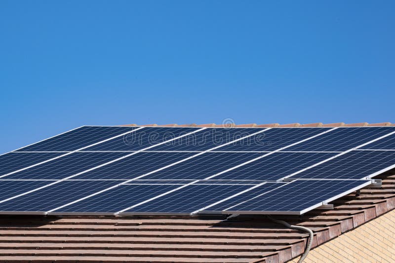 Solar Panels on the Roof of a House Stock Image Image of innovation, solar 258284741