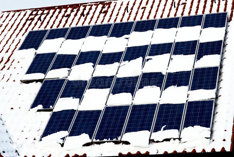 Solar Panels with Snow