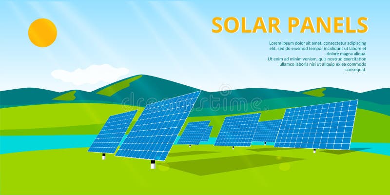 Solar panels stock illustration